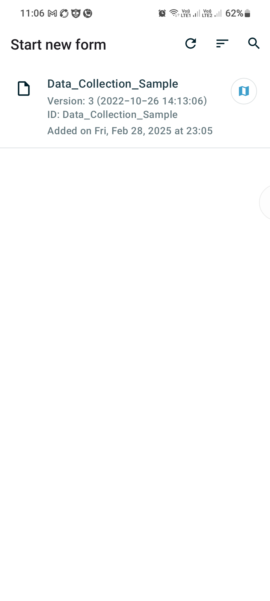 ODK Hajjaz Collect App Download Form Screen